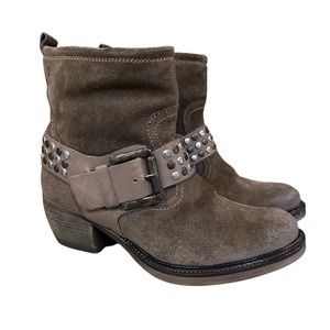 Josef Siebel brown suede booties, size 36